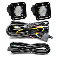 S1 Black Flush Mount LED Light Pod Reverse Kit (Clear)