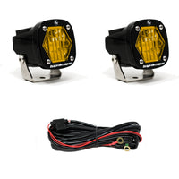S1 Black LED Light Pod Pair (Wide Cornering)