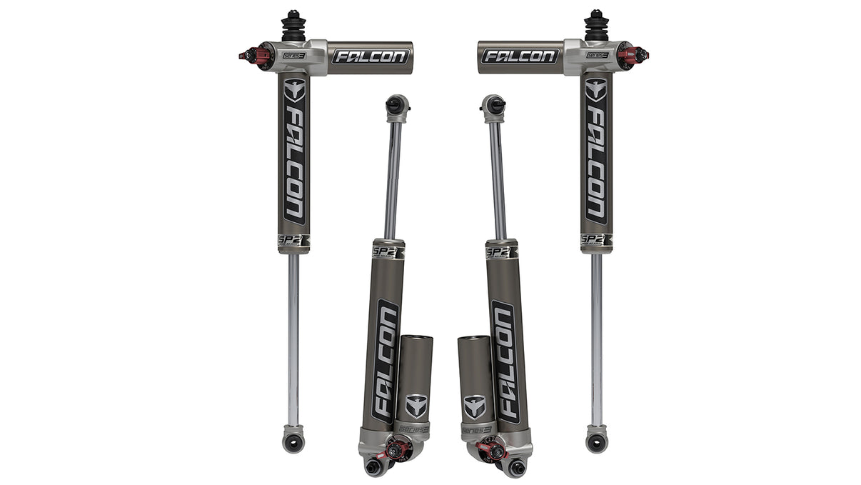 07-18 Jeep Wrangler JK 2 Door SP2 3.3 Fast Adjust Piggyback Shock Kit 1.5-2.5 Inch Lift Falcon Shocks