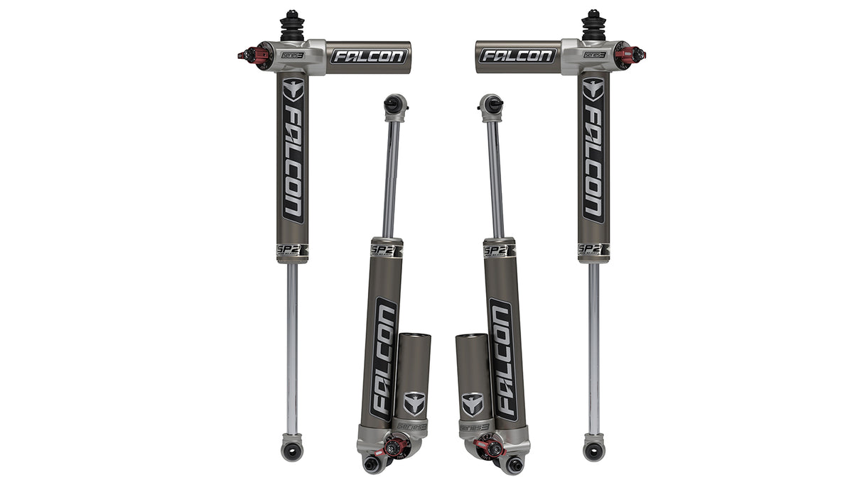 07-18 Jeep Wrangler JK 2 Door SP2 3.3 Fast Adjust Piggyback Shock Kit 5-6 Inch Lift Falcon Shocks