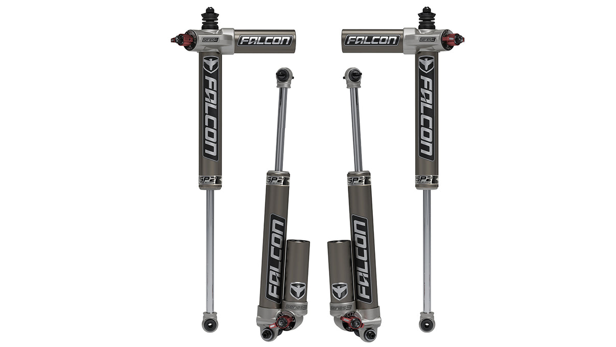07-18 Jeep Wrangler JK 4 Door SP2 3.3 Fast Adjust Piggyback Shock Kit 5-6 Inch Lift Falcon Shocks