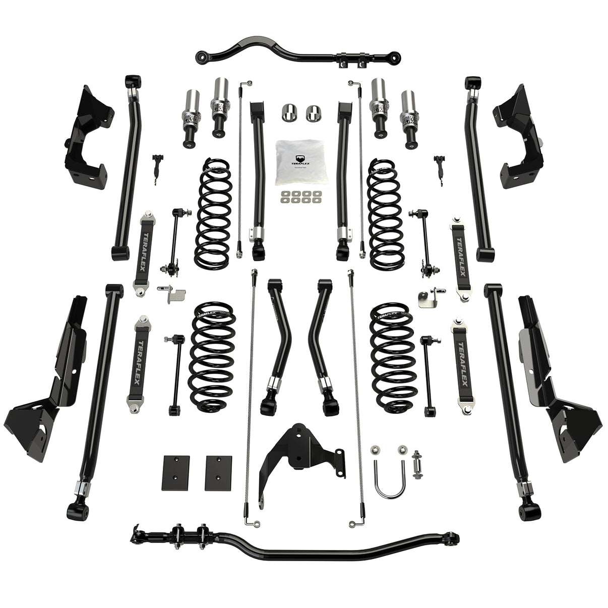 07-18 Wrangler JK 2 Door 4 Inch Alpine CT4 Prerunner Long Arm Suspension System No Shocks TeraFlex