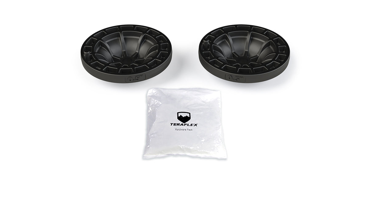 18-Up Wrangler JL 0.5 Inch Coil Spring Spacer Load Level Kit w/ Hardware Pack Rear TeraFlex