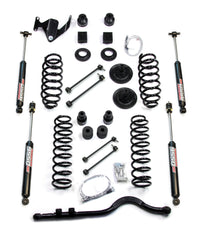 07-18 Wrangler JK 4 Door 4 Inch Coil Spring Base Lift Kit w/ Front Track Bar & 9550 VSS Twin-Tube TeraFlex
