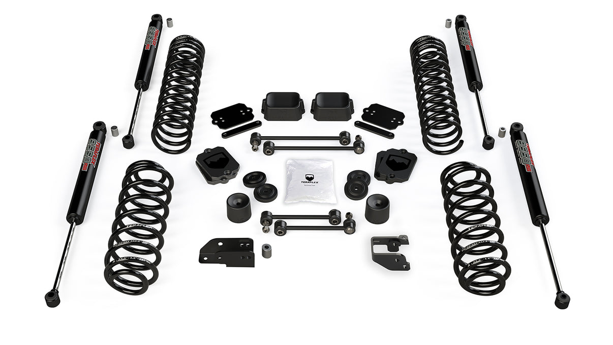 18-Up Wrangler JL 2 Door 3.5 Inch Coil Spring Base Lift Kit & 9550 VSS Twin-Tube Shocks TeraFlex