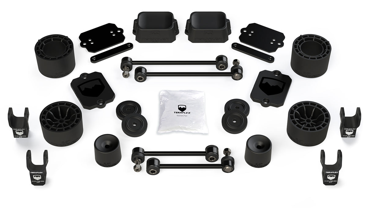 18-Up Wrangler JL 4 Door Sport Sahara 2.5 Inch Performance Spacer Lift Kit & Shock Extensions TeraFlex
