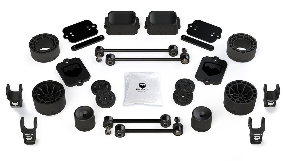 18-Up Wrangler JL 2 Door Sport/Sahara 2.5 Inch Performance Spacer Lift Kit & Shock Extensions TeraFlex