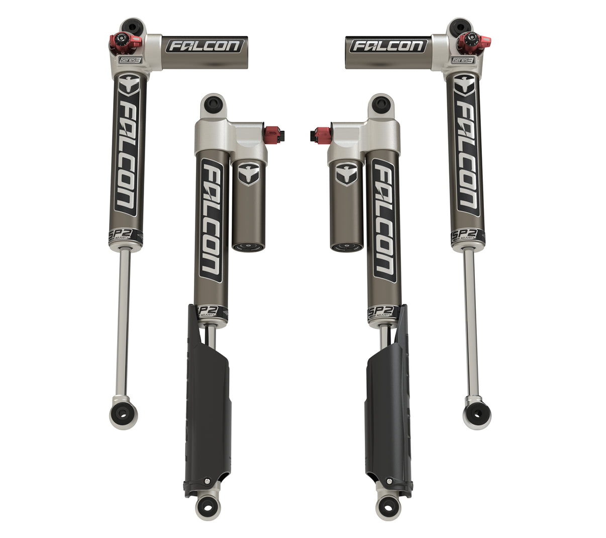 20+ Jeep Gladiator JT SP2 3.3 Fast Adjust Piggyback Shock Kit 2-3.0 Inch Lift Falcon Shocks