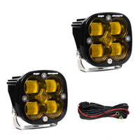Squadron SAE LED Light Pod Pair (SAE Fog; Baja Amber)