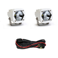 S1 White LED Light Pod Pair (Spot; Clear)