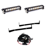 S8 Dual 10 Inch Grille Upper Kit - '14-18 4Runner (Driving/Combo; Clear)