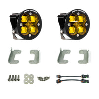 Jeep JK Squadron-R SAE Fog Pocket Light Kit - Jeep 2007-09 Wrangler JK; NOTE: W/ Standard OE Bumper (Baja Amber)