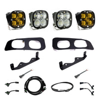 Squadron SAE/Sport Fog Pocket Kit - 2023-On Ford F-250/350 Super Duty (SAE Fog; Baja Amber; Upfitter Wiring)