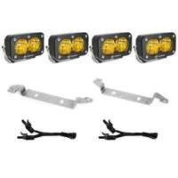 S2 Sport Dual Fog Pocket Light Kit - 2024-On Tacoma (Wide Cornering; Baja Amber)