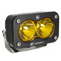 S2 Sport Black LED Light Pod (Spot; Baja Amber)