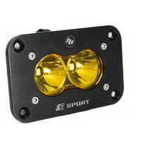 S2 Sport Black Flush Mount LED Light Pod (Spot; Baja Amber)