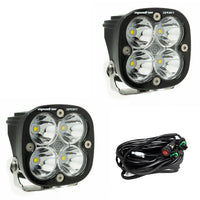 Squadron Sport Black LED Light Pod Pair (Spot; Clear)