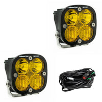 Squadron Sport Black LED Light Pod Pair (Driving/Combo; Baja Amber)