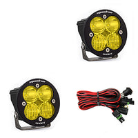 Squadron-R Sport Black LED Light Pod Pair (Driving/Combo; Baja Amber)