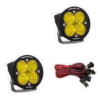 Squadron-R Sport Black LED Light Pod Pair (Wide Cornering; Baja Amber)