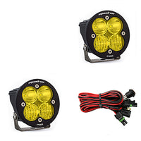 Squadron-R Pro Black LED Light Pod Pair (Driving/Combo; Baja Amber)