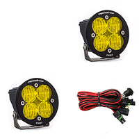 Squadron-R Pro Black LED Light Pod Pair (Wide Cornering; Baja Amber)