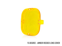 Triple-R Amber Clip-on Half-Diffuser Lens Cover (15 Degrees - Horizontal) – Compatiable With RP Series Lights - LC-RP-YLW-HALF-15